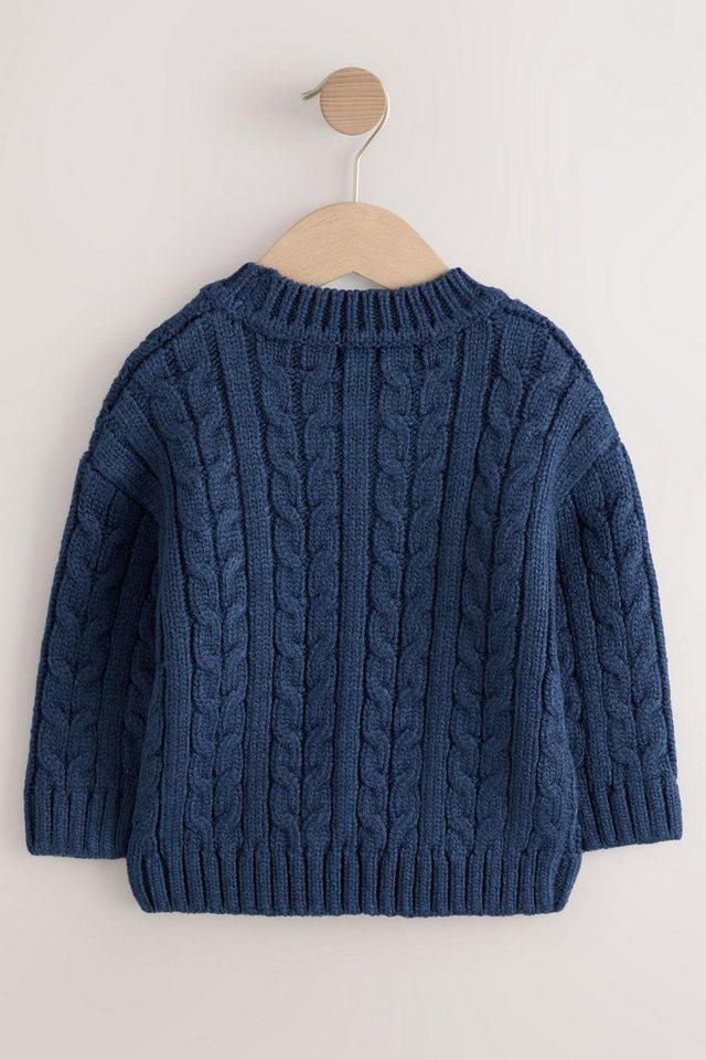 Next Rundhalspullover Rundhals-Pullover mit Zopfstrickmuster (1-tlg) – Bild 2 von 4