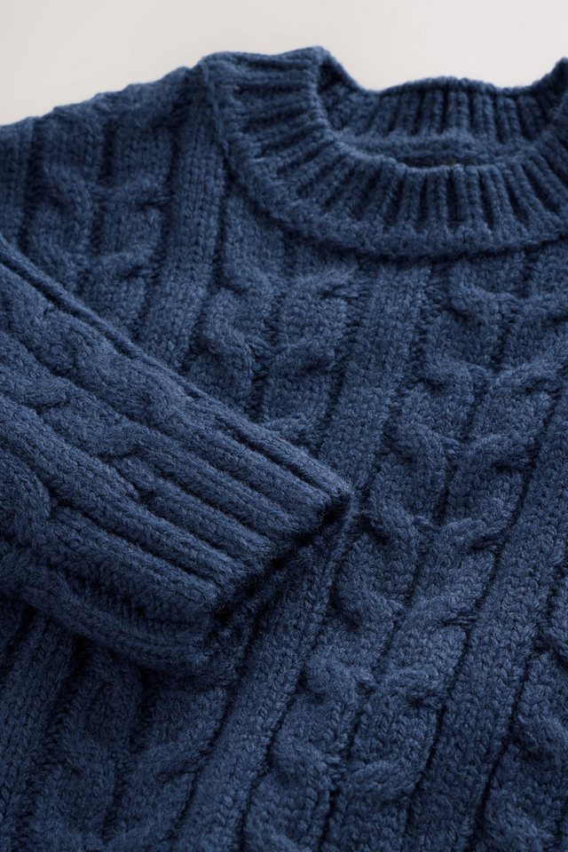Next Rundhalspullover Rundhals-Pullover mit Zopfstrickmuster (1-tlg) – Bild 3 von 4