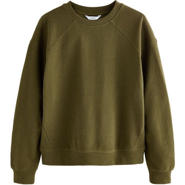 Next Rundhalspullover Rundhals-Sweatshirt mit langen Ärmeln, Kurzgröße (1-tlg)