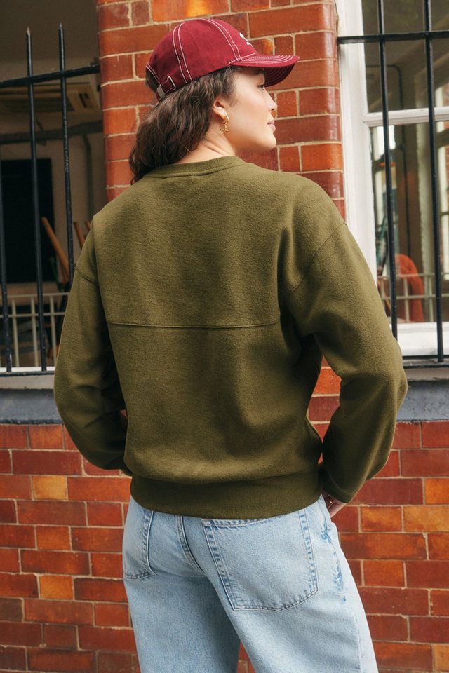 Next Rundhalspullover Rundhals-Sweatshirt mit langen Ärmeln, Kurzgröße (1-tlg) – Bild 2 von 5