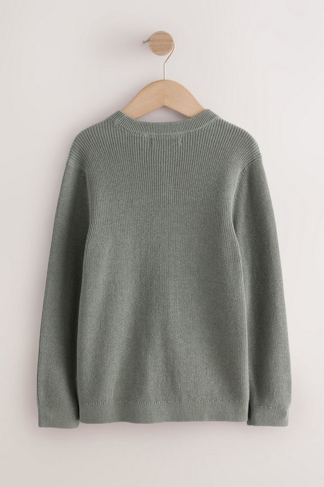 Next Rundhalspullover Strickpullover mit Rundhalsausschnitt Baumwolle (1-tlg) – Bild 2 von 4
