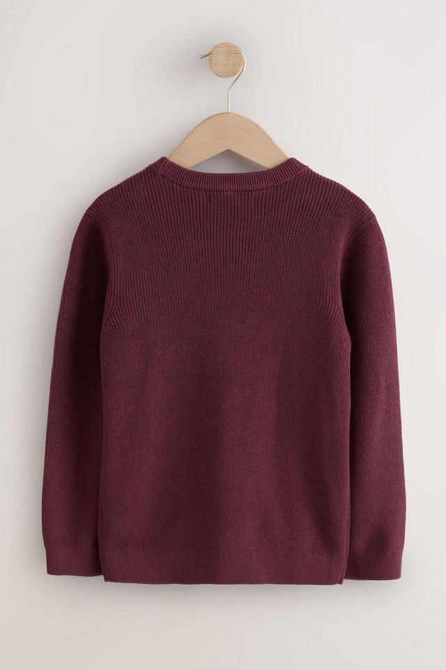 Next Rundhalspullover Strickpullover mit Rundhalsausschnitt und Hirsch (1-tlg) – Bild 2 von 5