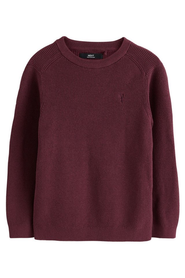 Next Rundhalspullover Strickpullover mit Rundhalsausschnitt und Hirsch (1-tlg) – Bild 3 von 5