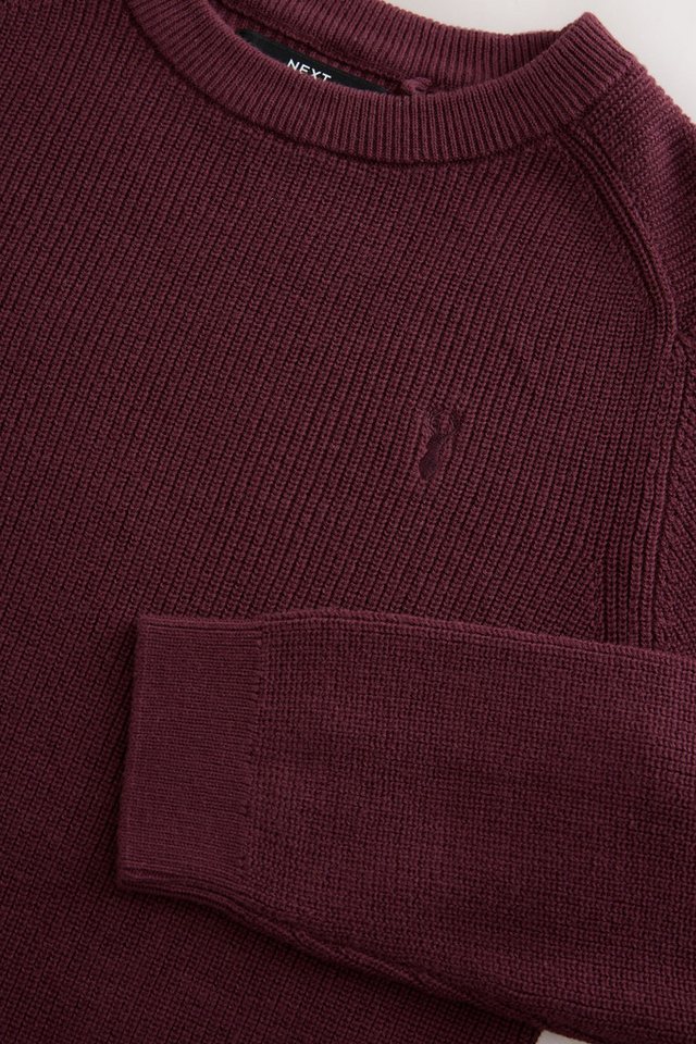 Next Rundhalspullover Strickpullover mit Rundhalsausschnitt und Hirsch (1-tlg) – Bild 4 von 5