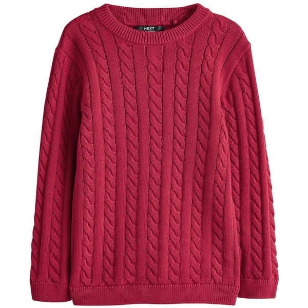 Next Rundhalspullover Zopfmusterpullover aus 100 % Baumwolle (1-tlg)