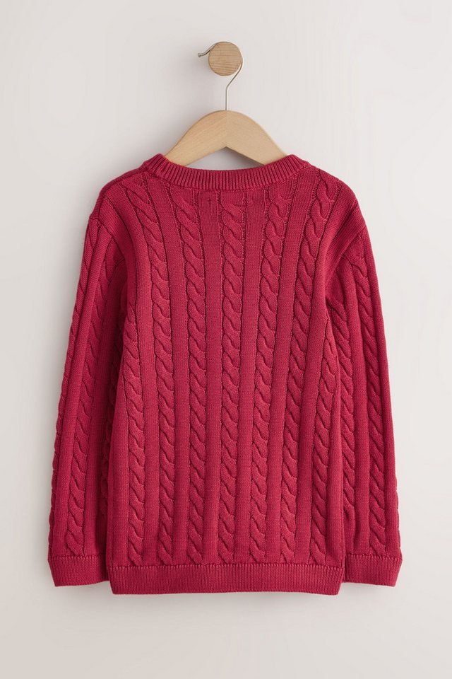 Next Rundhalspullover Zopfmusterpullover aus 100 % Baumwolle (1-tlg) – Bild 2 von 4