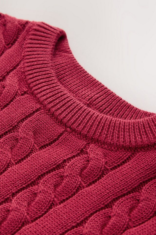 Next Rundhalspullover Zopfmusterpullover aus 100 % Baumwolle (1-tlg) – Bild 3 von 4