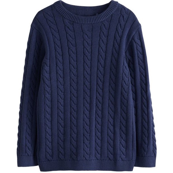 Next Rundhalspullover Zopfmusterpullover aus 100 % Baumwolle (1-tlg)