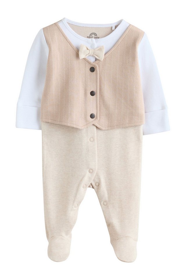 Next Schlafoverall Babyschlafanzug 100 % Baumwolle mit Fliegendetail (1-tlg) – Bild 5 von 5