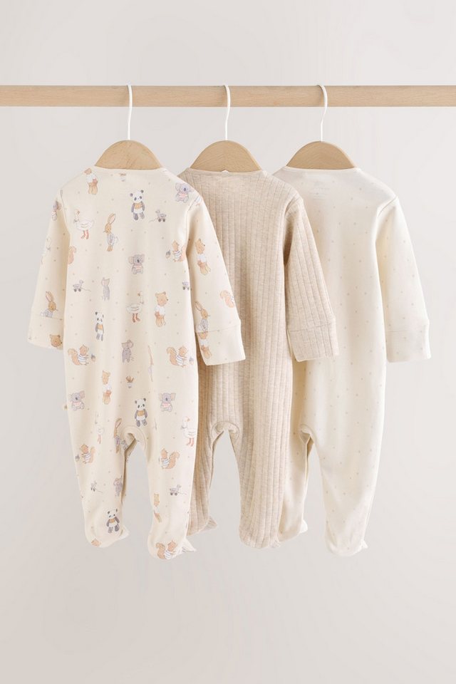 Next Schlafoverall Gerippte Babyschlafanzüge, 3er-Pack (3-tlg) – Bild 2 von 5