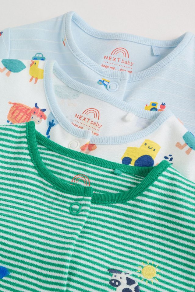 Next Schlafoverall Gerippte Babyschlafanzüge, 3er-Pack (3-tlg) – Bild 3 von 5