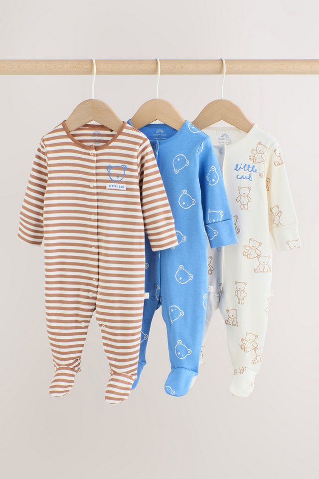 Next Schlafoverall Gerippte Babyschlafanzüge, 3er-Pack (3-tlg) – Bild 3 von 5