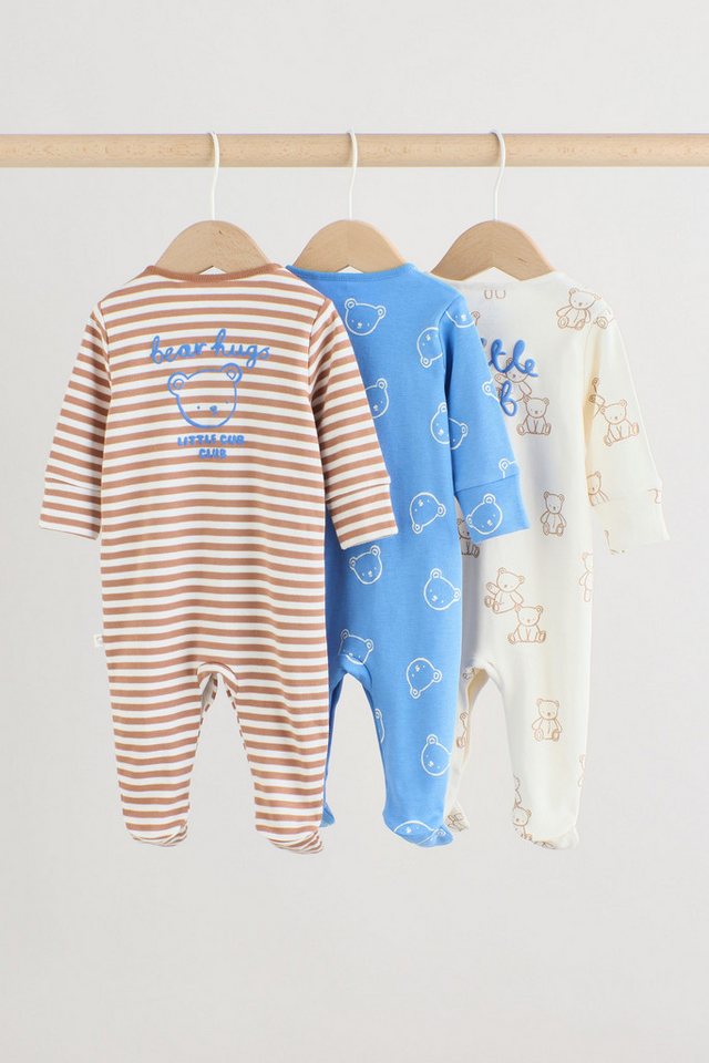 Next Schlafoverall Gerippte Babyschlafanzüge, 3er-Pack (3-tlg) – Bild 4 von 5