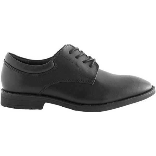 Next Schlichte Lederschnürschuhe, weite Passform Schnürschuh