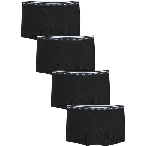 Next Schlüpfer Slips mit Logo im 4er-Pack, Boyshorts (4-St)