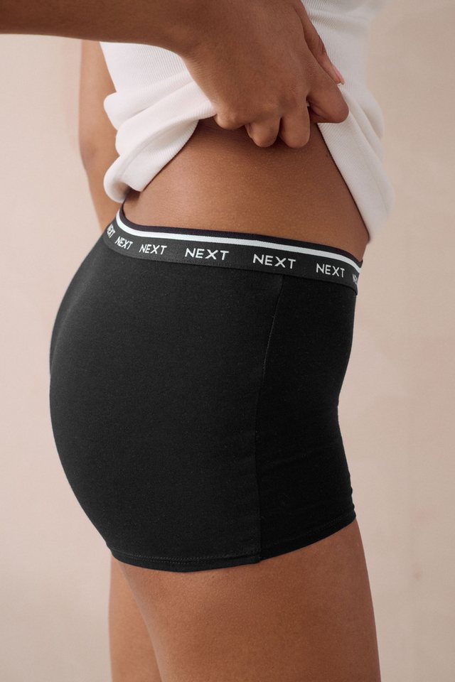 Next Schlüpfer Slips mit Logo im 4er-Pack, Boyshorts (4-St) – Bild 4 von 5