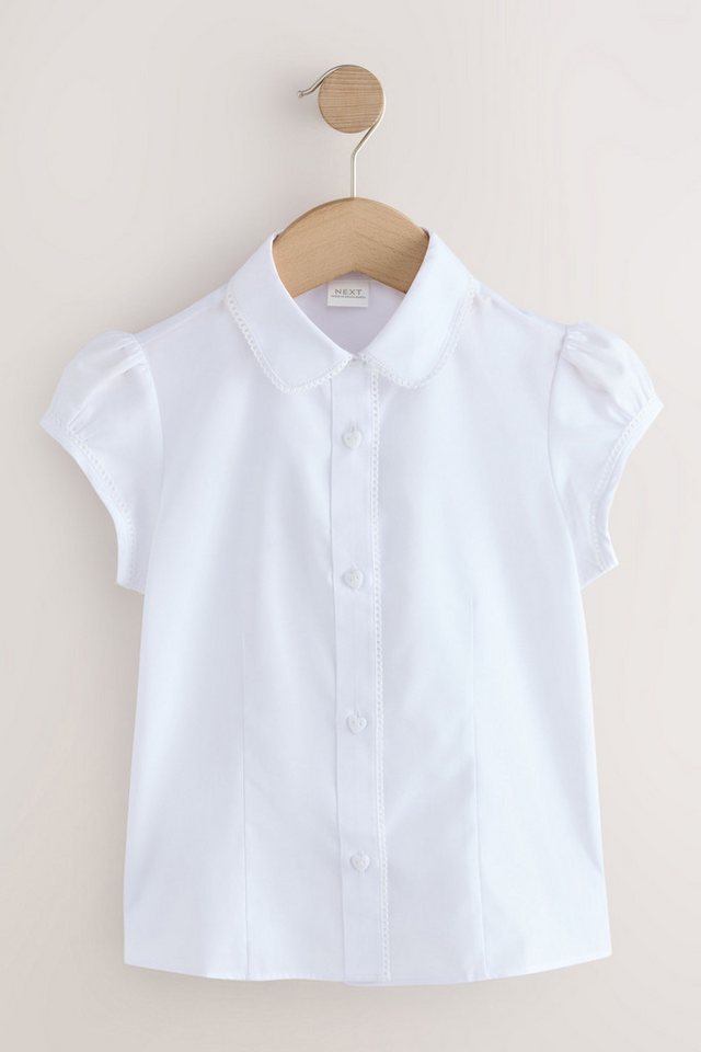 Next Shirtbluse 2er-Pack Kurzarmblusen mit Spitzenrand am Kragen (2-tlg) – Bild 3 von 5