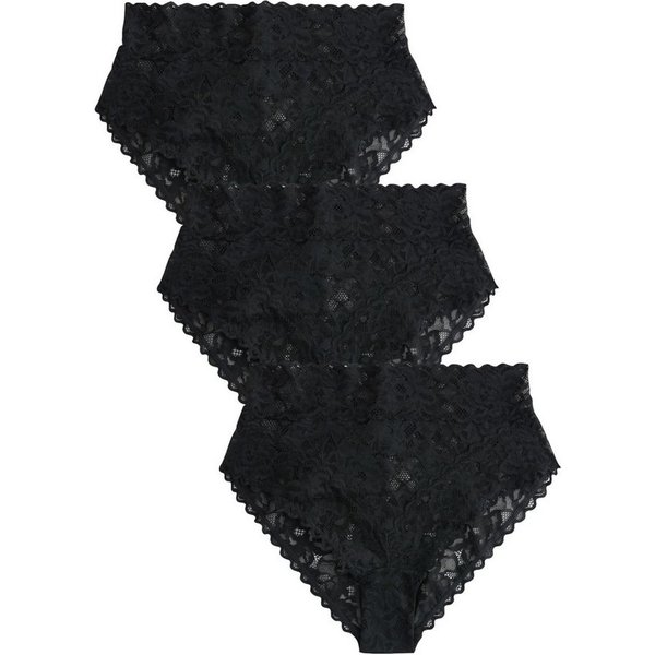 Next Slip Hochbund-Spitzenslips, 3er-Pack, hoher Beinschnitt (3-St)
