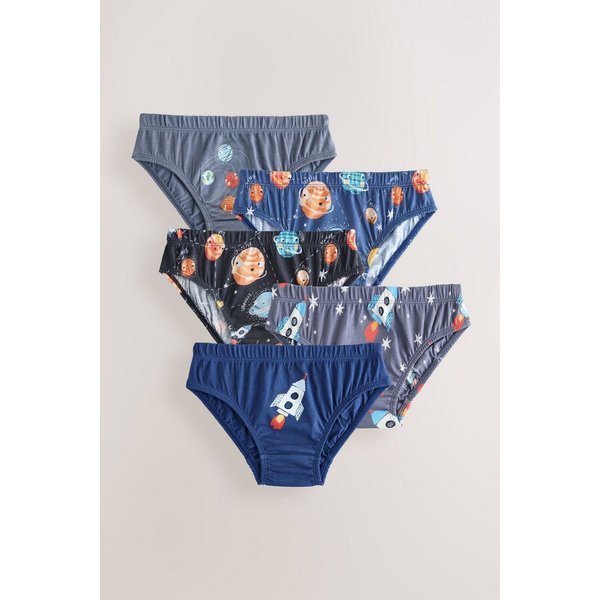 Next Slip Unterhosen mit Print aus 100 % Baumwolle, 5er-Pack (5-St)