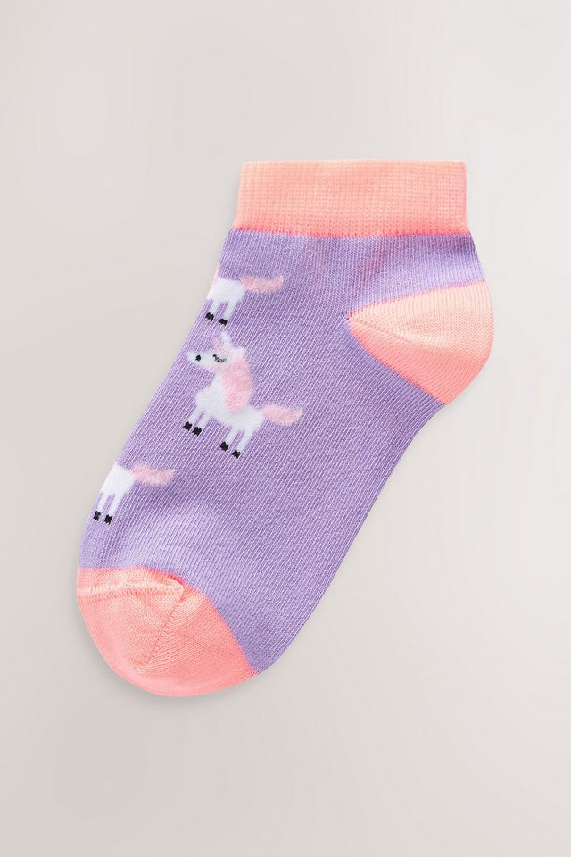 Next Sneakersocken Sneakersocken Einhorn mit Baumwolle, 5er-Pack (5-Paar) – Bild 2 von 5