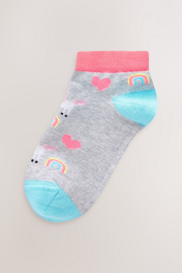 Next Sneakersocken Sneakersocken Einhorn mit Baumwolle, 5er-Pack (5-Paar) – Bild 3 von 5