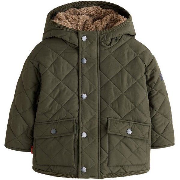 Next Steppjacke Steppmantel mit Teddykunstfellfutter (1-St)