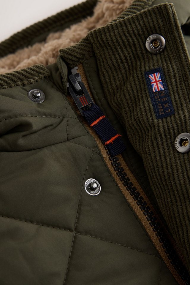 Next Steppjacke Steppmantel mit Teddykunstfellfutter (1-St) – Bild 3 von 5