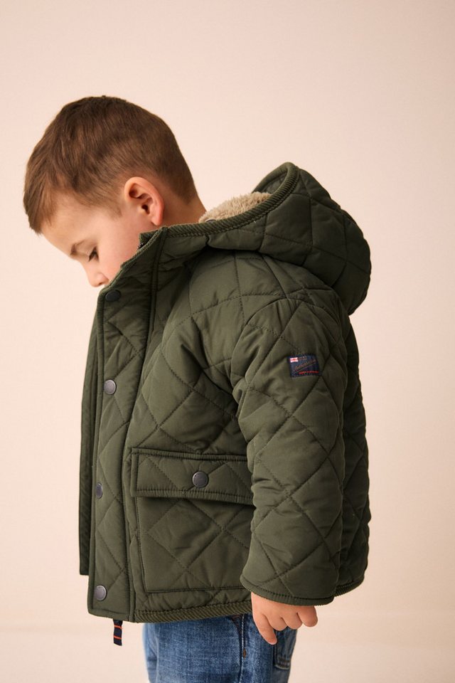 Next Steppjacke Steppmantel mit Teddykunstfellfutter (1-St) – Bild 5 von 5