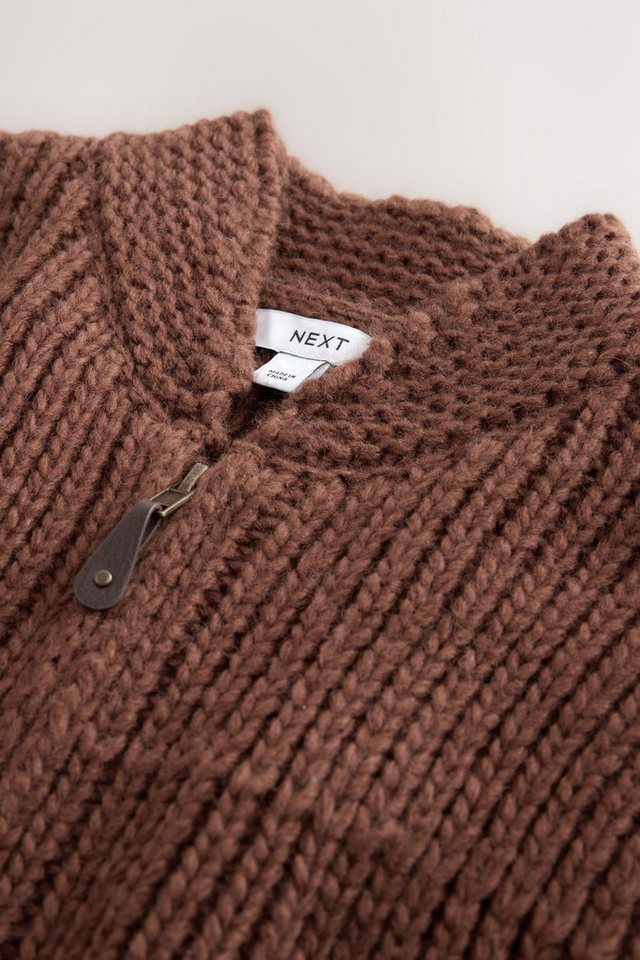 Next Steppweste Ärmellose Strickweste mit Reißverschluss + Taschen (1-tlg) – Bild 3 von 5