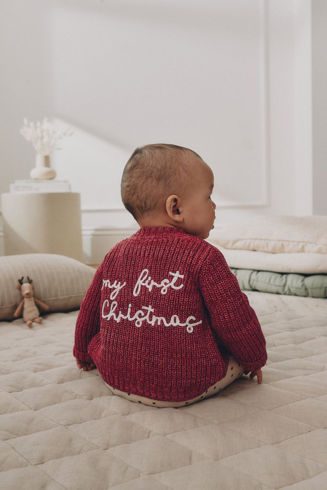 Next Strickjacke Baby Strickjacke, My First Christmas (1-tlg) – Bild 2 von 5