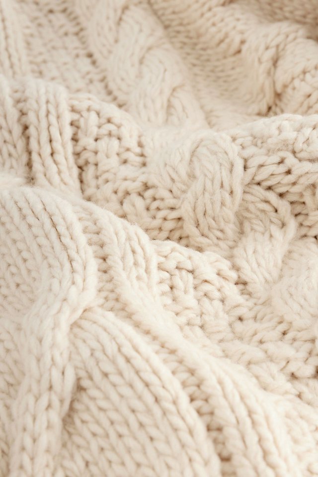 Next Strickjacke Grobstrickjacke mit Zopfmuster (1-tlg) – Bild 3 von 5