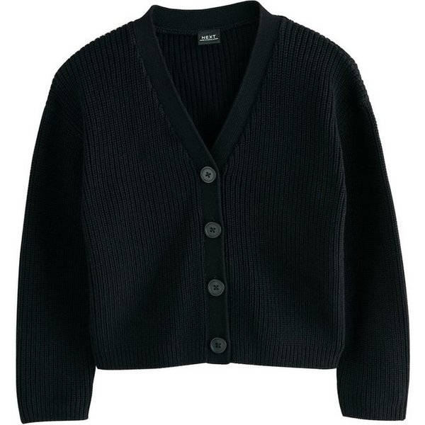 Next Strickjacke Kastige Strickjacke mit hohem Baumwollanteil (1-tlg)