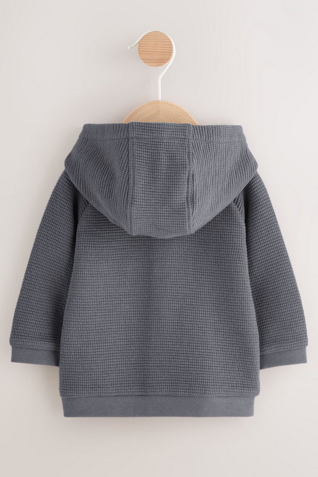 Next Strickjacke Leichte, strukturierte Jersey-Babyjacke (1-tlg) – Bild 2 von 5
