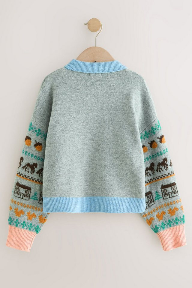 Next Strickjacke Strickjacke mit Kragen (1-tlg) – Bild 2 von 4