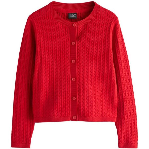 Next Strickjacke Strickjacke mit Zopfstrickmuster mit Baumwolle (1-tlg)