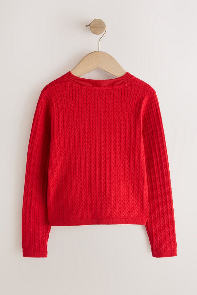 Next Strickjacke Strickjacke mit Zopfstrickmuster mit Baumwolle (1-tlg) – Bild 2 von 5