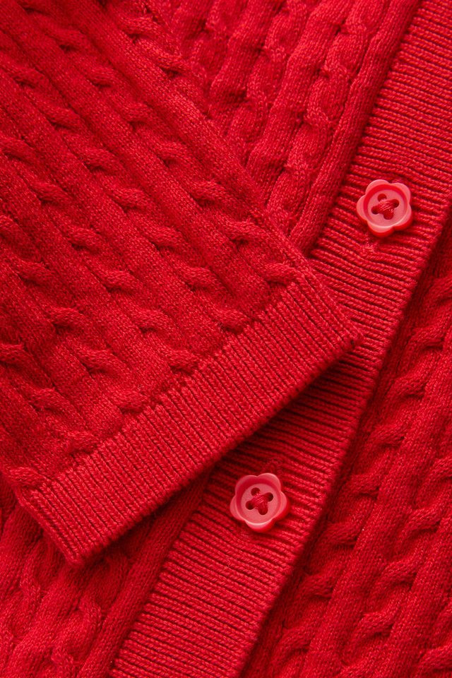 Next Strickjacke Strickjacke mit Zopfstrickmuster mit Baumwolle (1-tlg) – Bild 4 von 5