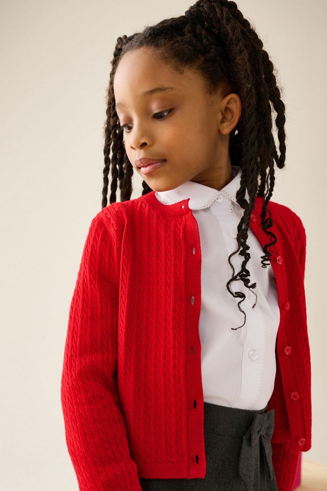 Next Strickjacke Strickjacke mit Zopfstrickmuster mit Baumwolle (1-tlg) – Bild 5 von 5