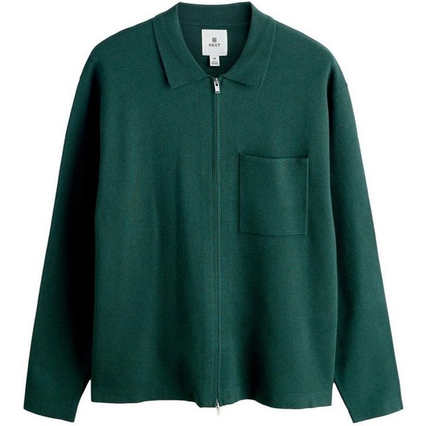Next Strickjacke Regular Fit Premium Strickjacke mit Reißverschluss (1-tlg)