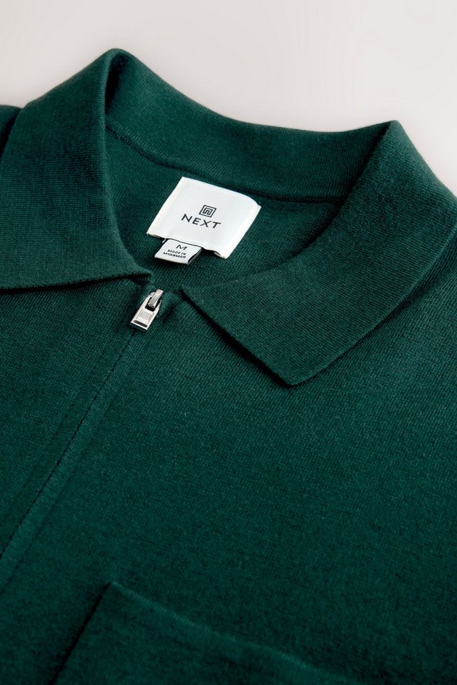 Next Strickjacke Regular Fit Premium Strickjacke mit Reißverschluss (1-tlg) – Bild 4 von 5