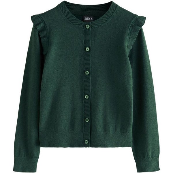Next Strickjacke Schul-Strickjacke mit gerüschten Schultern (1-tlg)