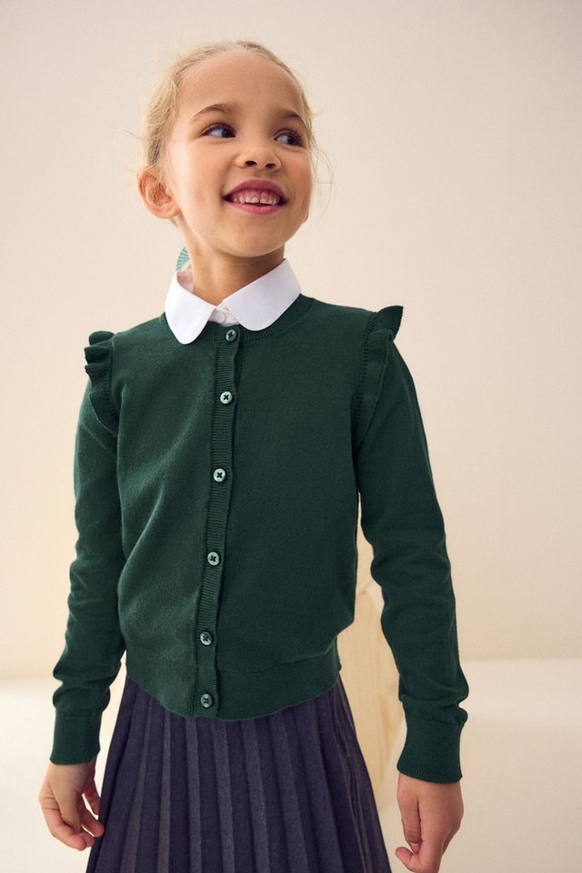 Next Strickjacke Schul-Strickjacke mit gerüschten Schultern (1-tlg) – Bild 4 von 5