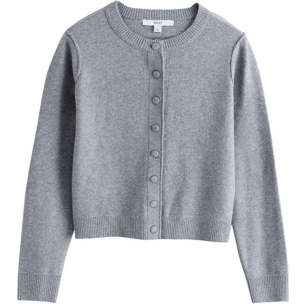Next Strickjacke Superweiche Strickjacke mit Rundhalsausschnitt (1-tlg)