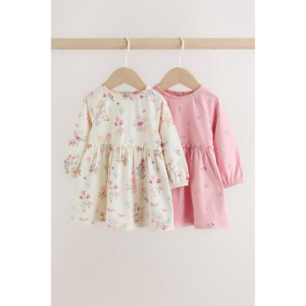 Next Strickkleid Baby Jersey-Kleid, 2er-Pack (2-tlg)