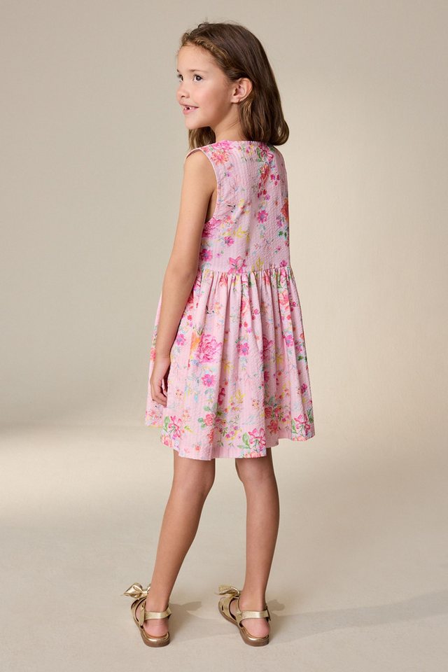 Next Strickkleid Kurzärmeliges, durchgeknöpftes Kleid mit Streifen (1-tlg) – Bild 2 von 5