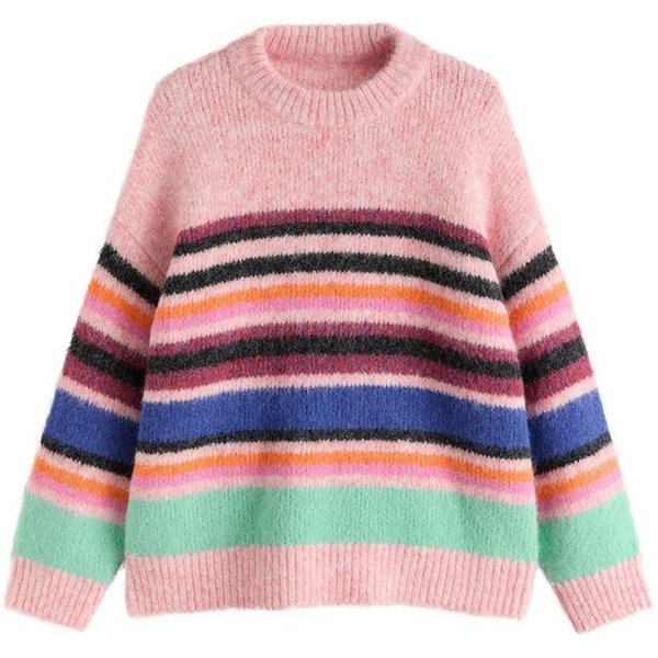 Next Strickpullover Kuscheliger Pullover mit breiten Streifen (1-tlg)