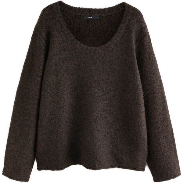 Next Strickpullover Pullover mit Wolle und U-Ausschnitt (1-tlg)