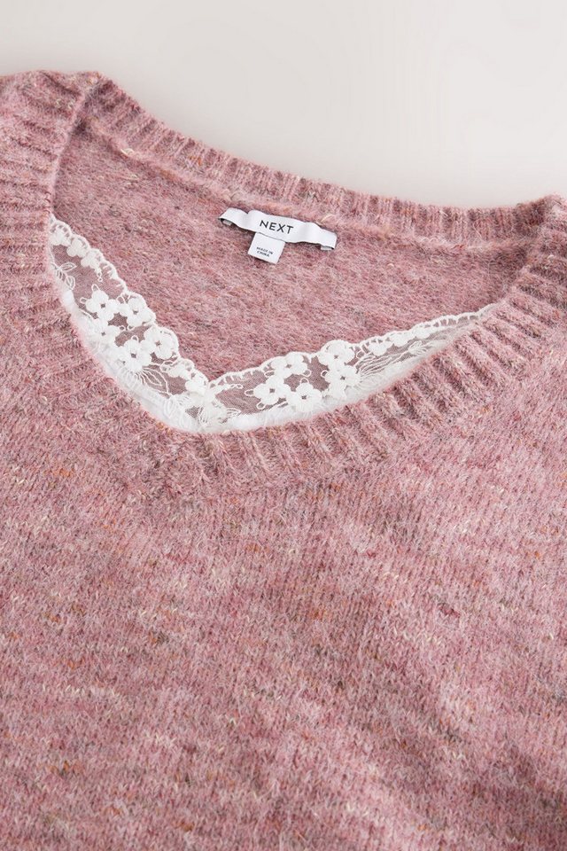 Next Strickpullover Pullover und Trägertop im Lagenlook mit Spitze (2-tlg) – Bild 4 von 5