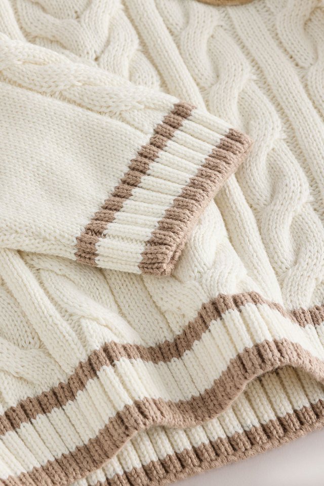 Next Strickpullover Varsity-Pullover im Zopfstrick (1-tlg) – Bild 3 von 4