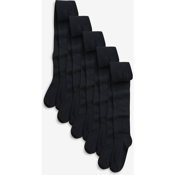 Next Strickstrumpfhose Schulstrumpfhose mit Baumwollel, 5er-Pack (5 St)